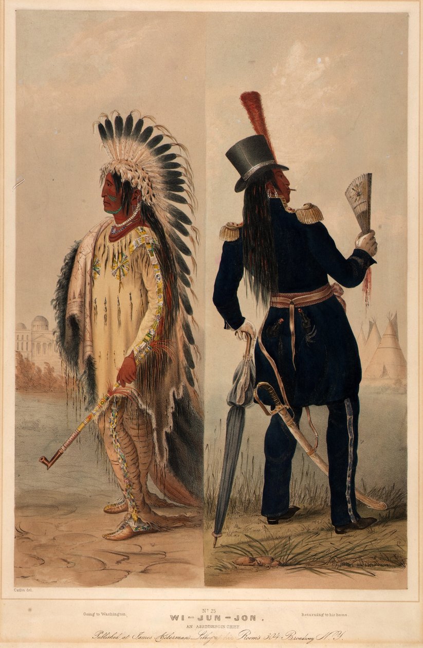 Wi-jun-jon. An Assinneboin Chief. by George Catlin