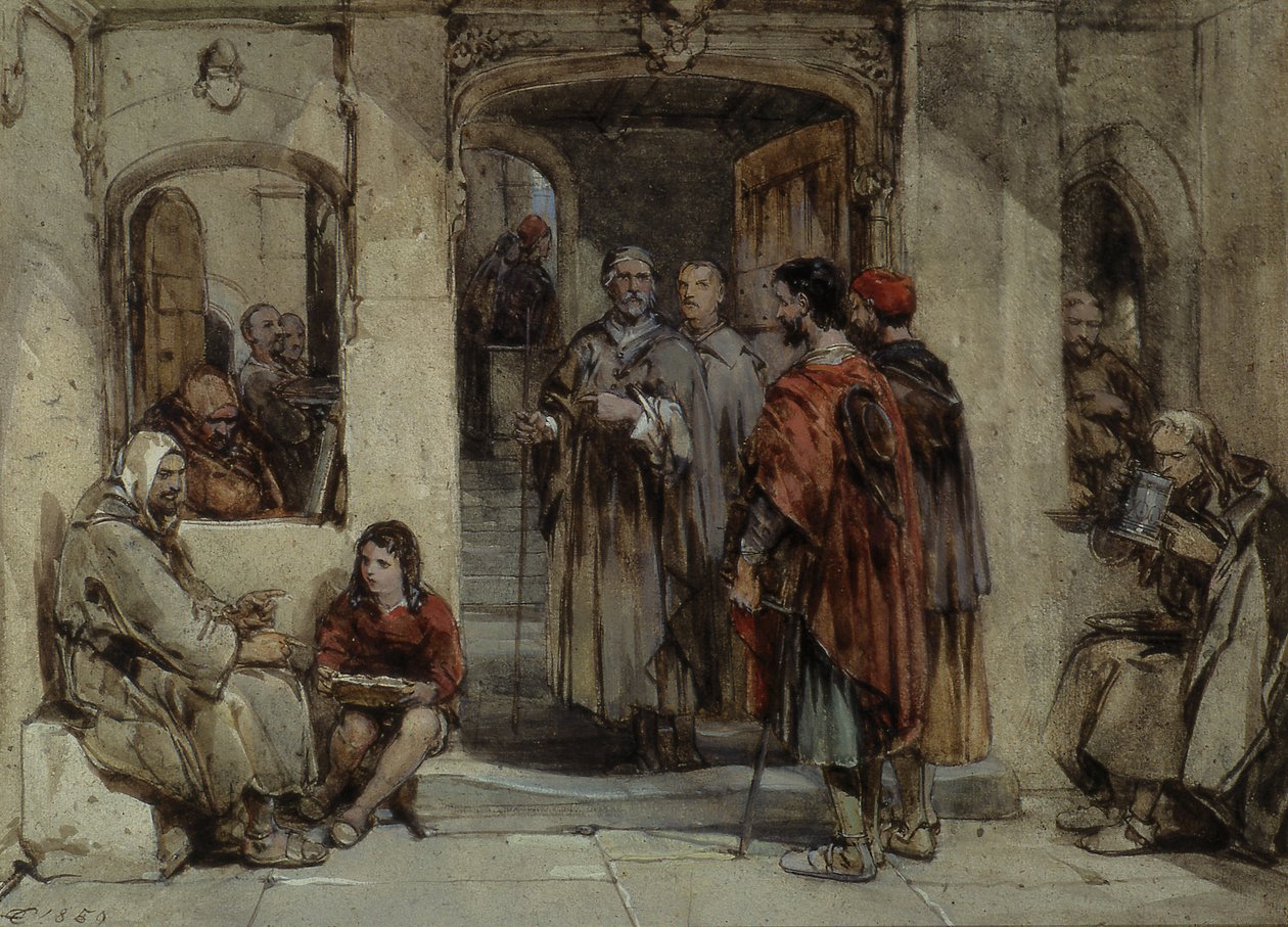 A Scene of Monastic Life by George Cattermole
