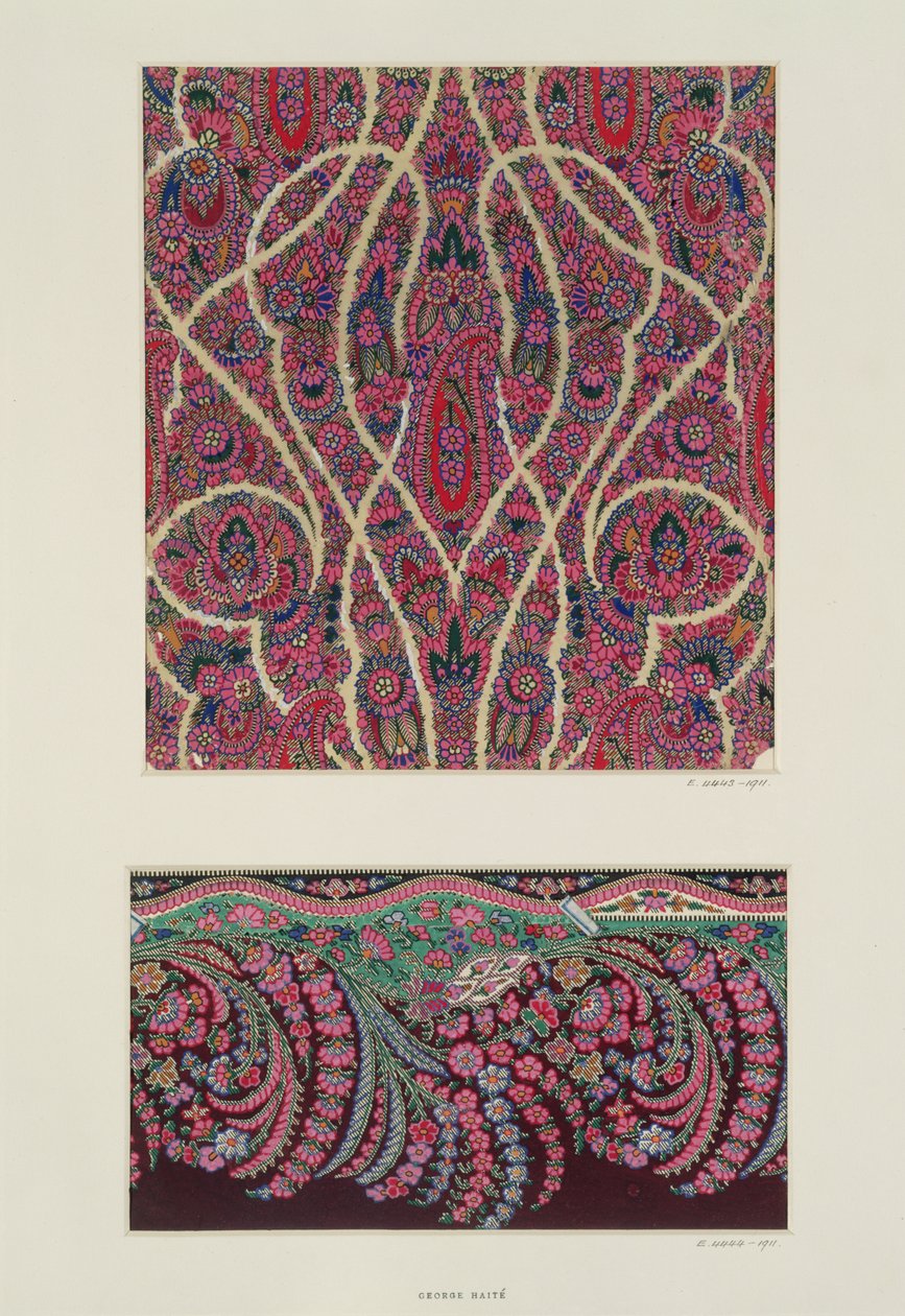Fabric Designs for Paisley Shawls, c.1871 by George Charles Haite