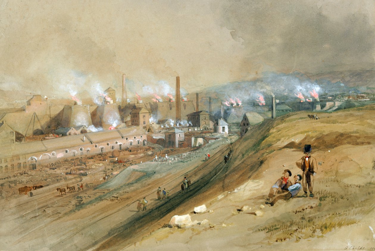 Dowlais Ironworks by George Childs