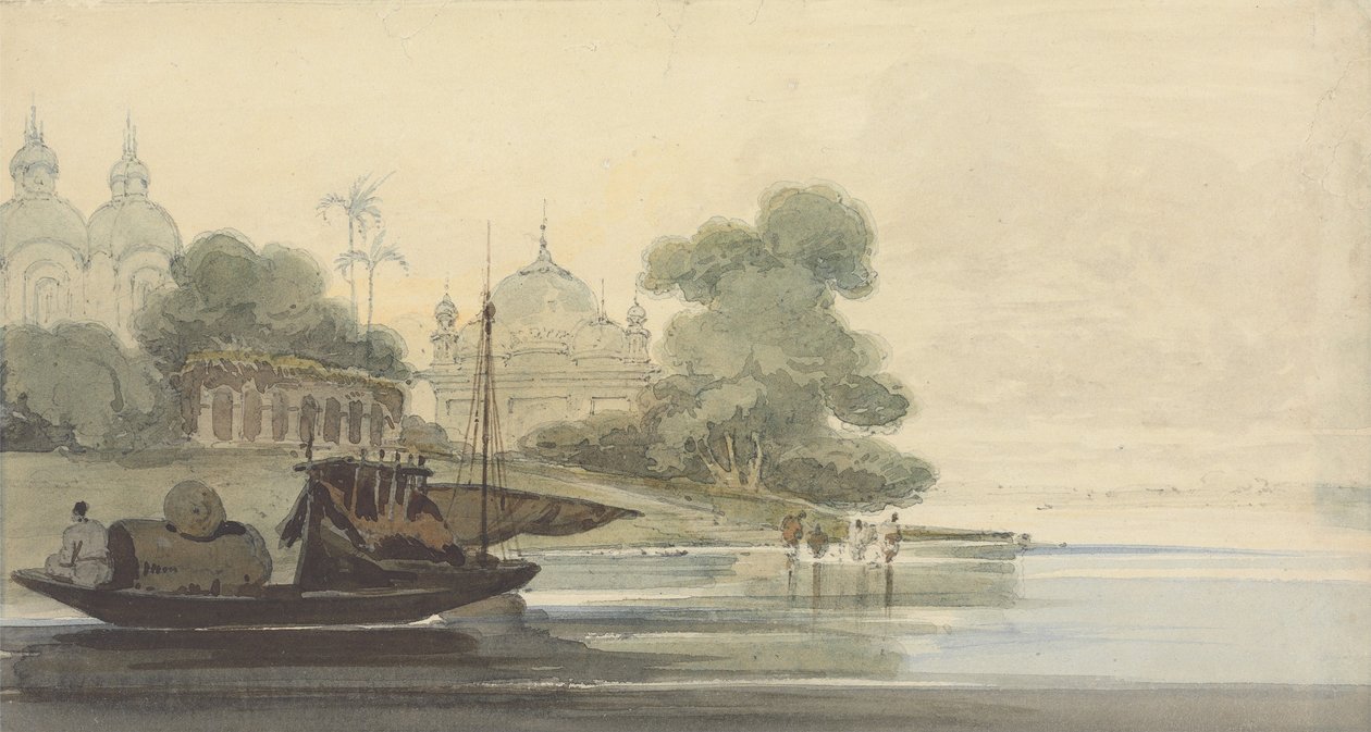 A River in Ceylon by George Chinnery