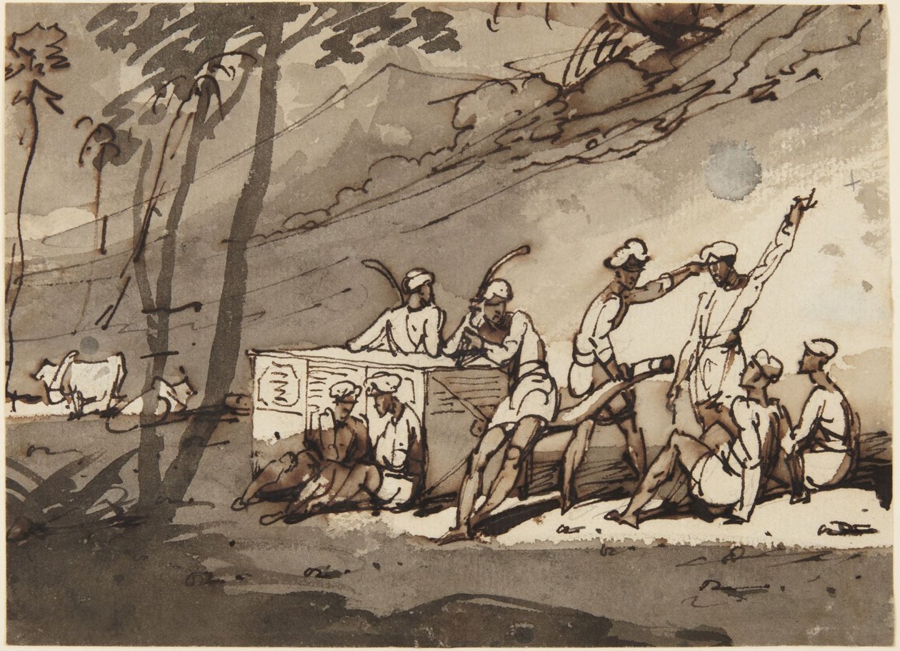 Field Oven and Figures by George Chinnery