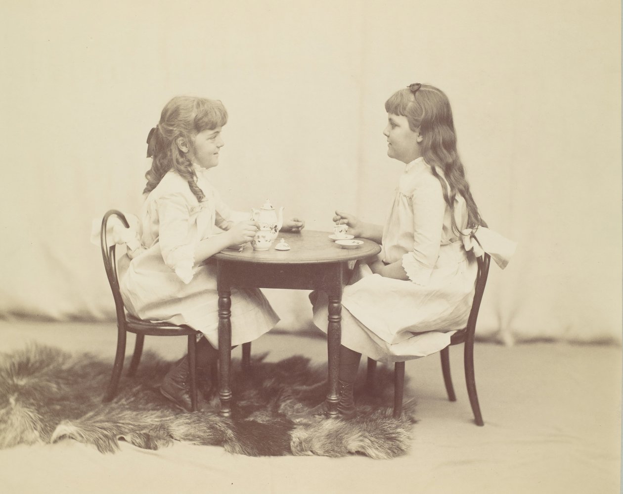 Frances and Ethel de Forest, daughters of Robert de Forest, ca. 1890 by George Collins Cox