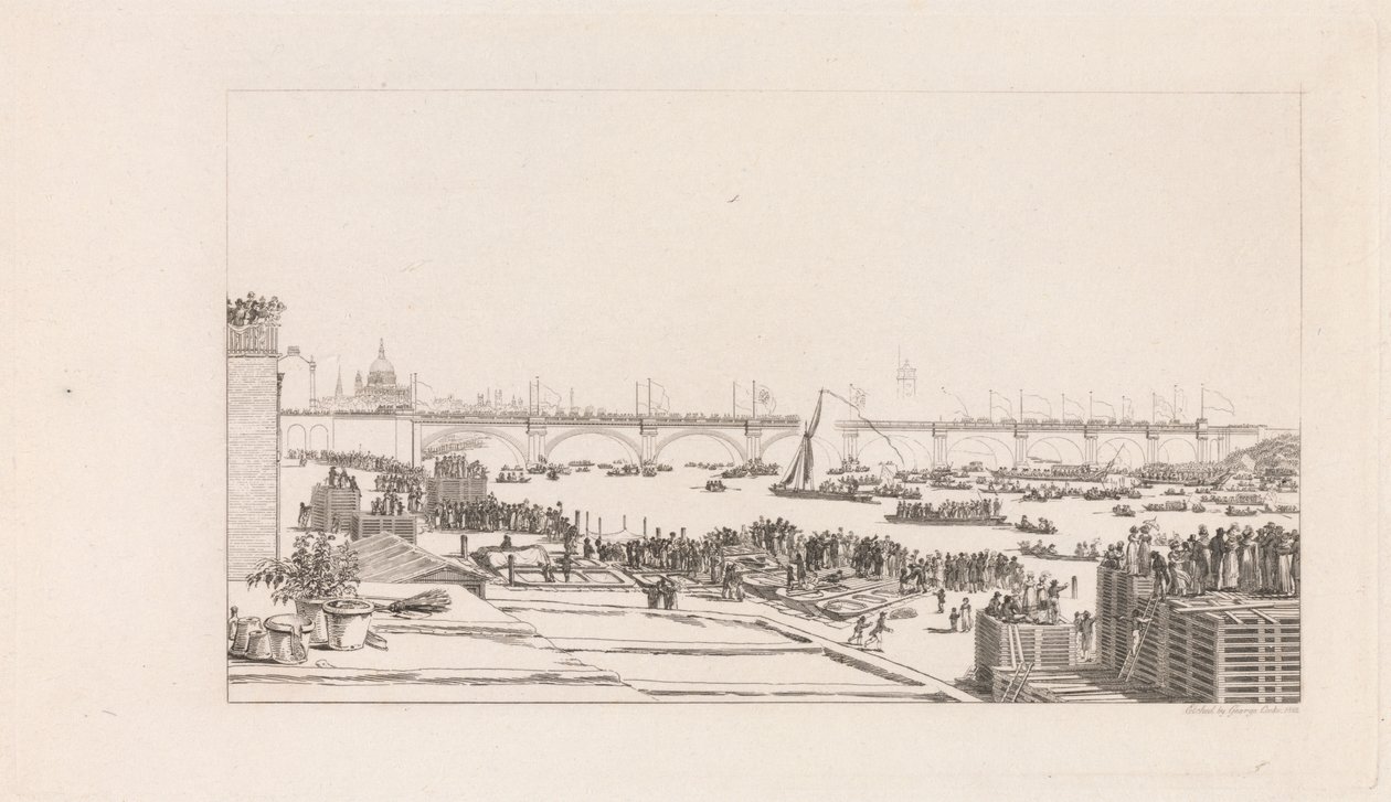 Opening of Waterloo Bridge by George Cooke