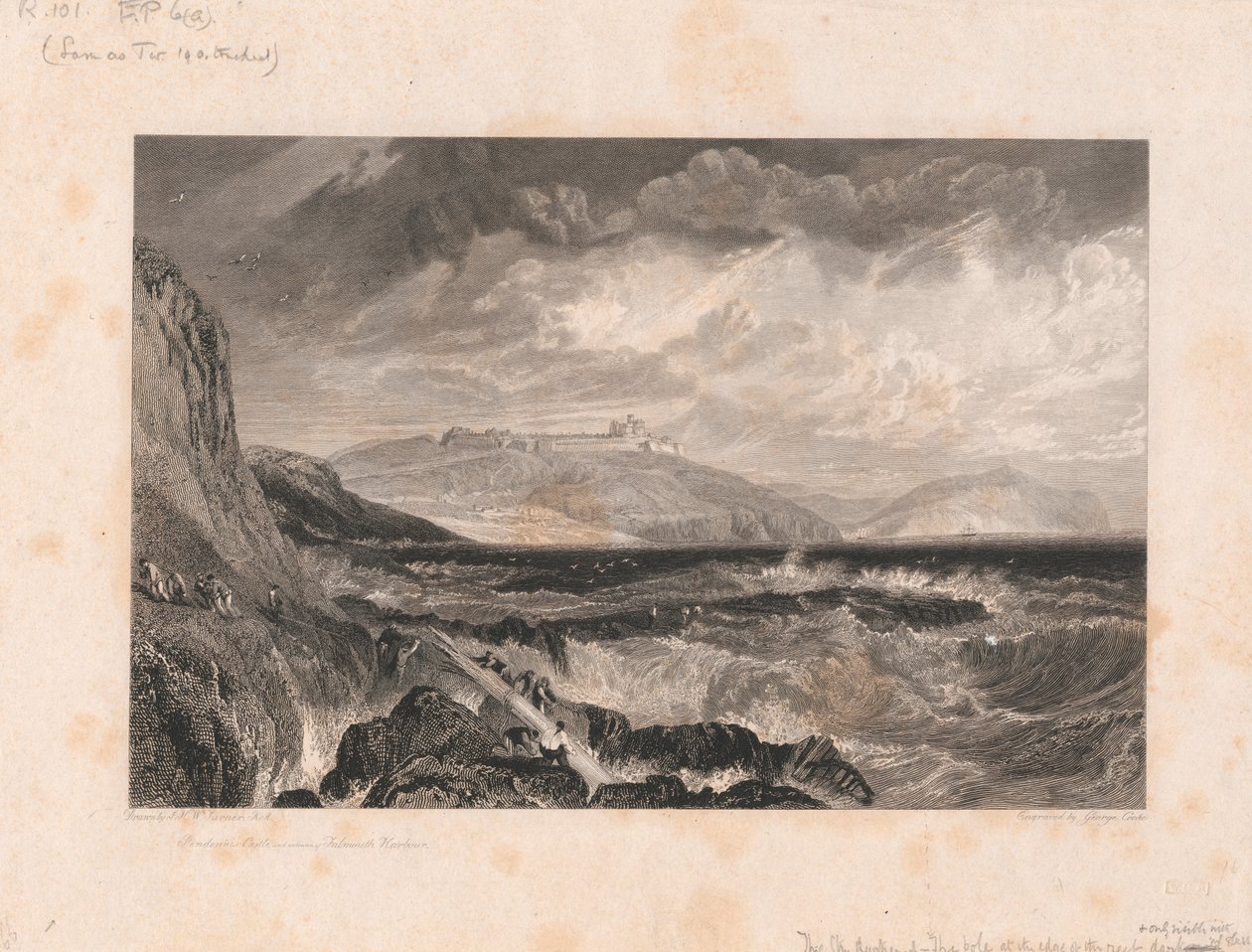 Pendennis Castle and Entrance of Falmouth Harbour by George Cooke