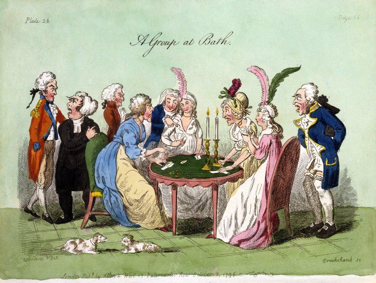 A Group at Bath by George Cruikshank