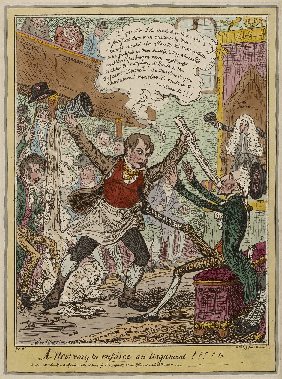 A New Way to Enforce an Argument!!!!, published May 3 by George Cruikshank