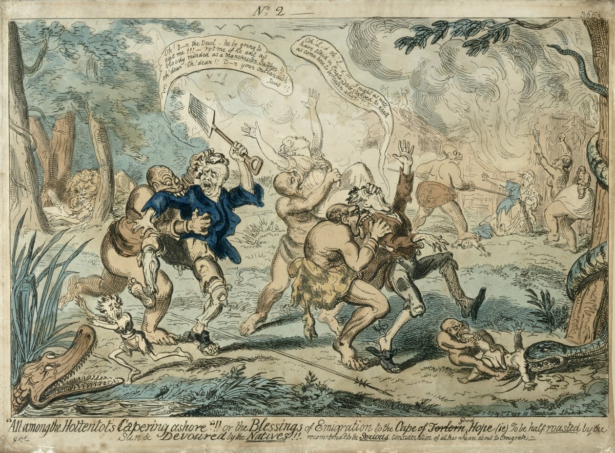 All Among the Hottentots Capering Ashore by George Cruikshank
