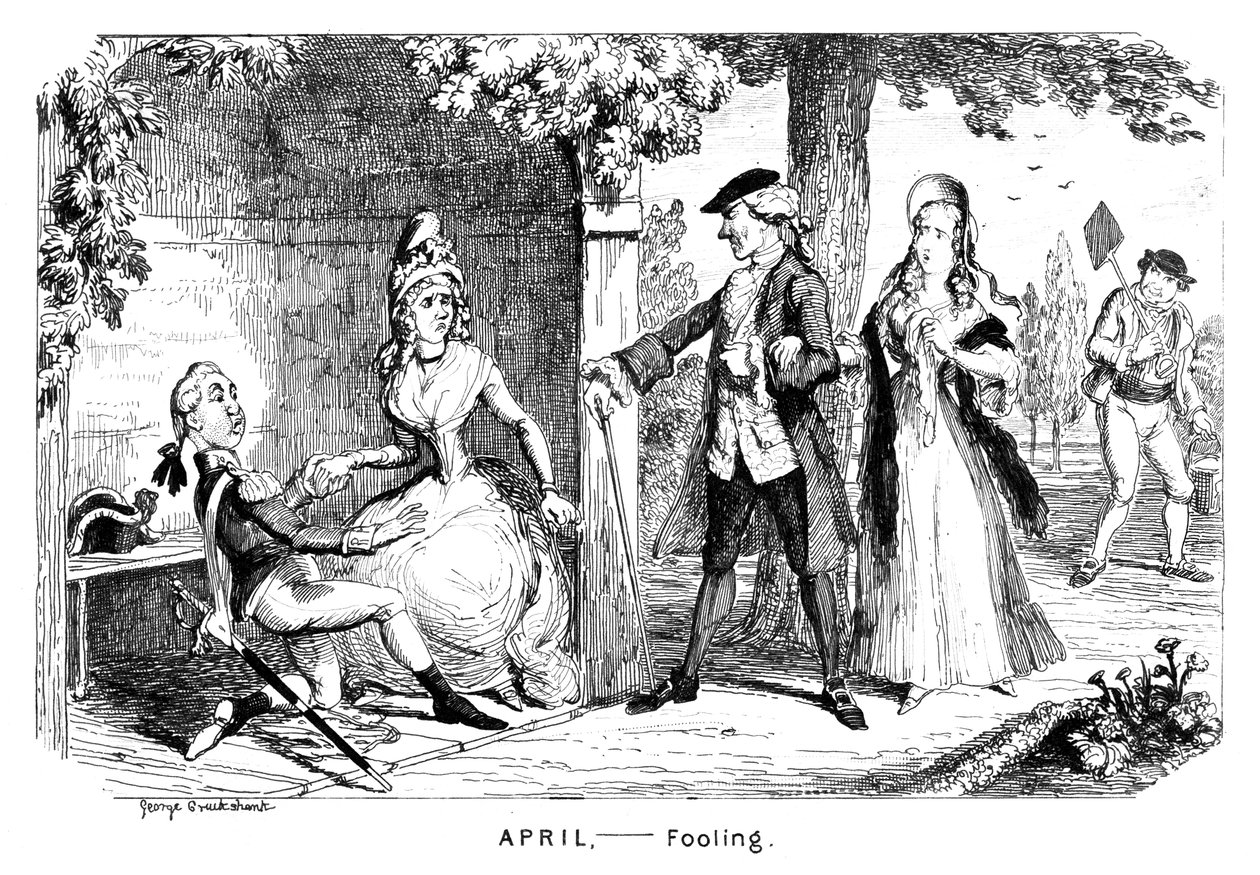April - Fooling by George Cruikshank