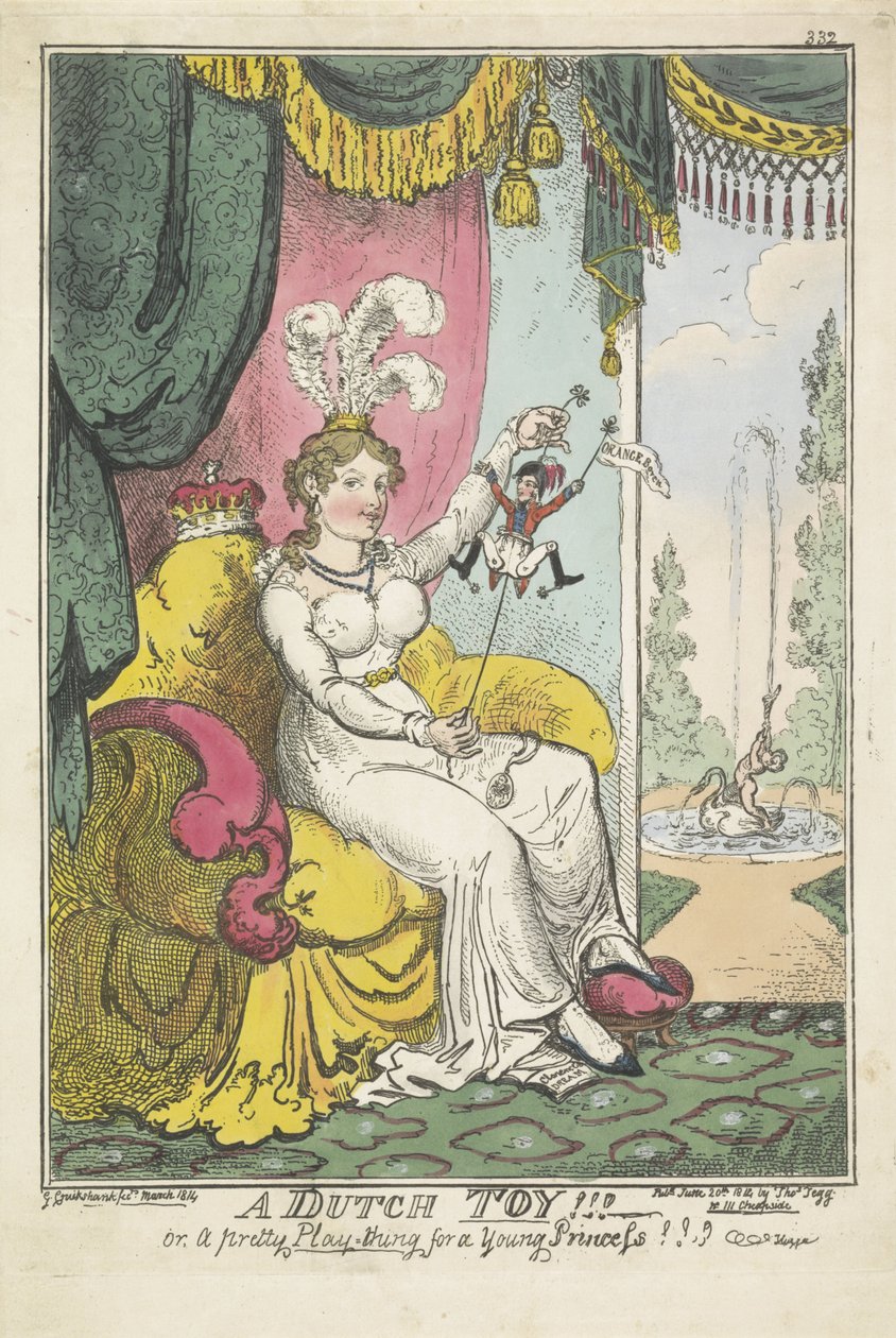 The Prince of Orange as a Toy for Princess Charlotte, 1814 by George Cruikshank