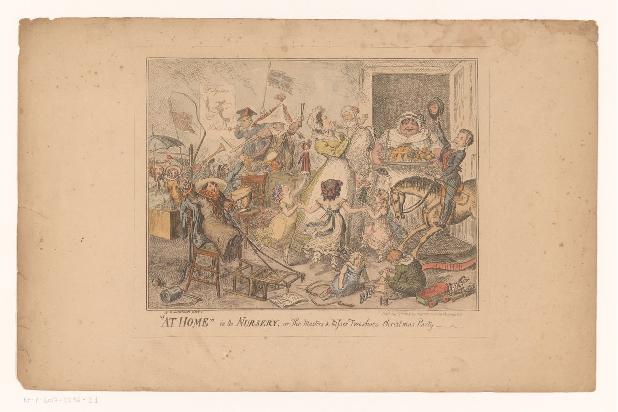 At Home in the Nursery, or the Masters & Misses Twoshoes Christmas Party by George Cruikshank