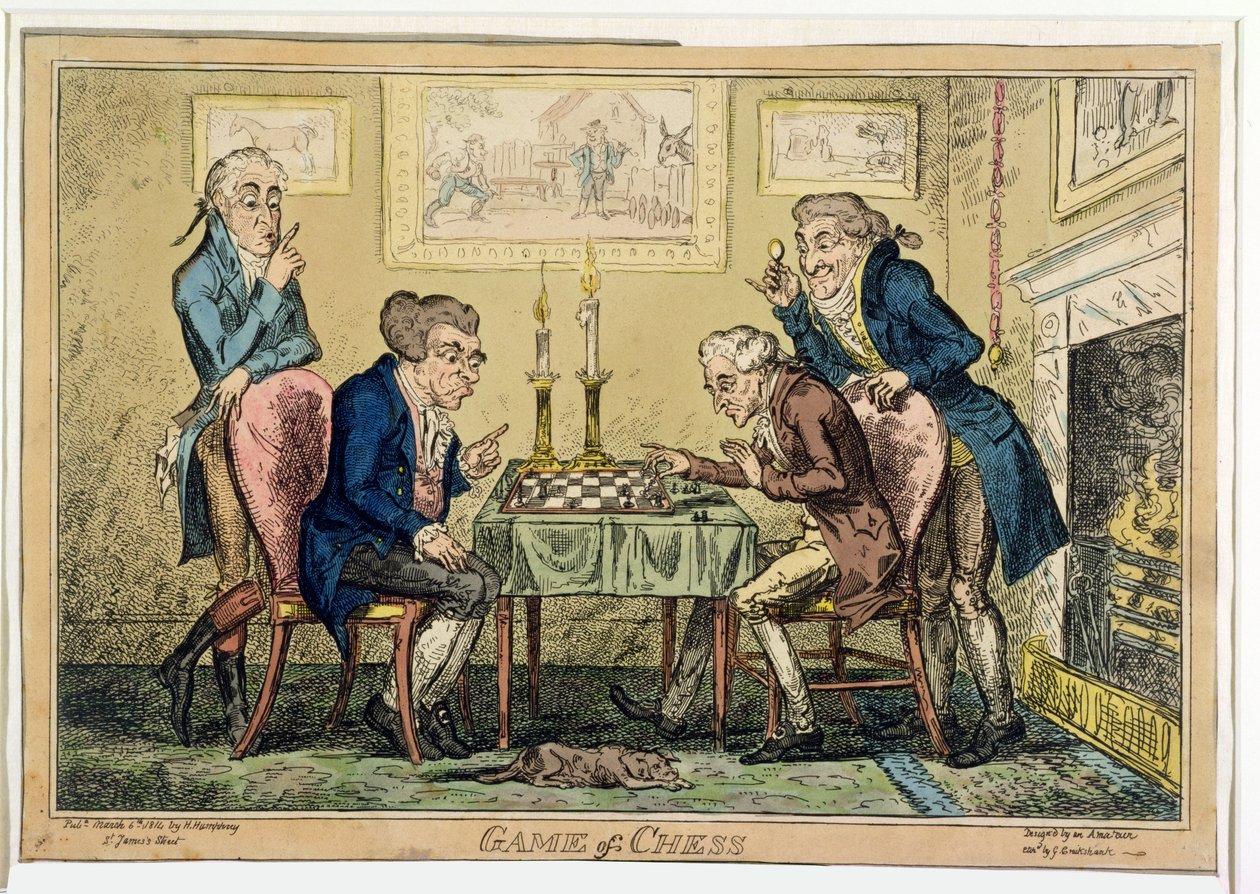 Game of Chess, Published by H. Humphrey, London by George Cruikshank