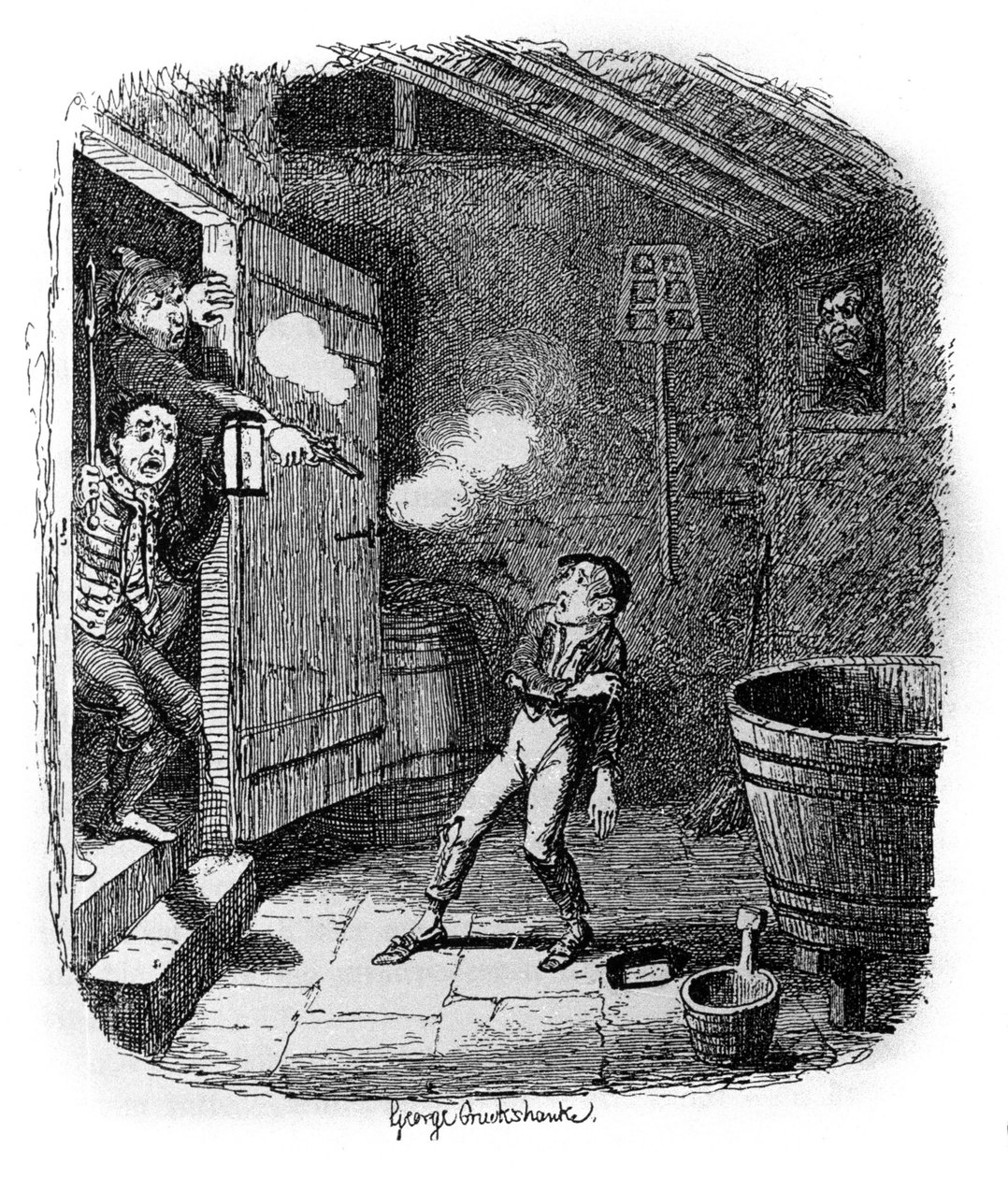 Illustration for Oliver Twist by Charles Dickens, by George Cruikshank by George Cruikshank