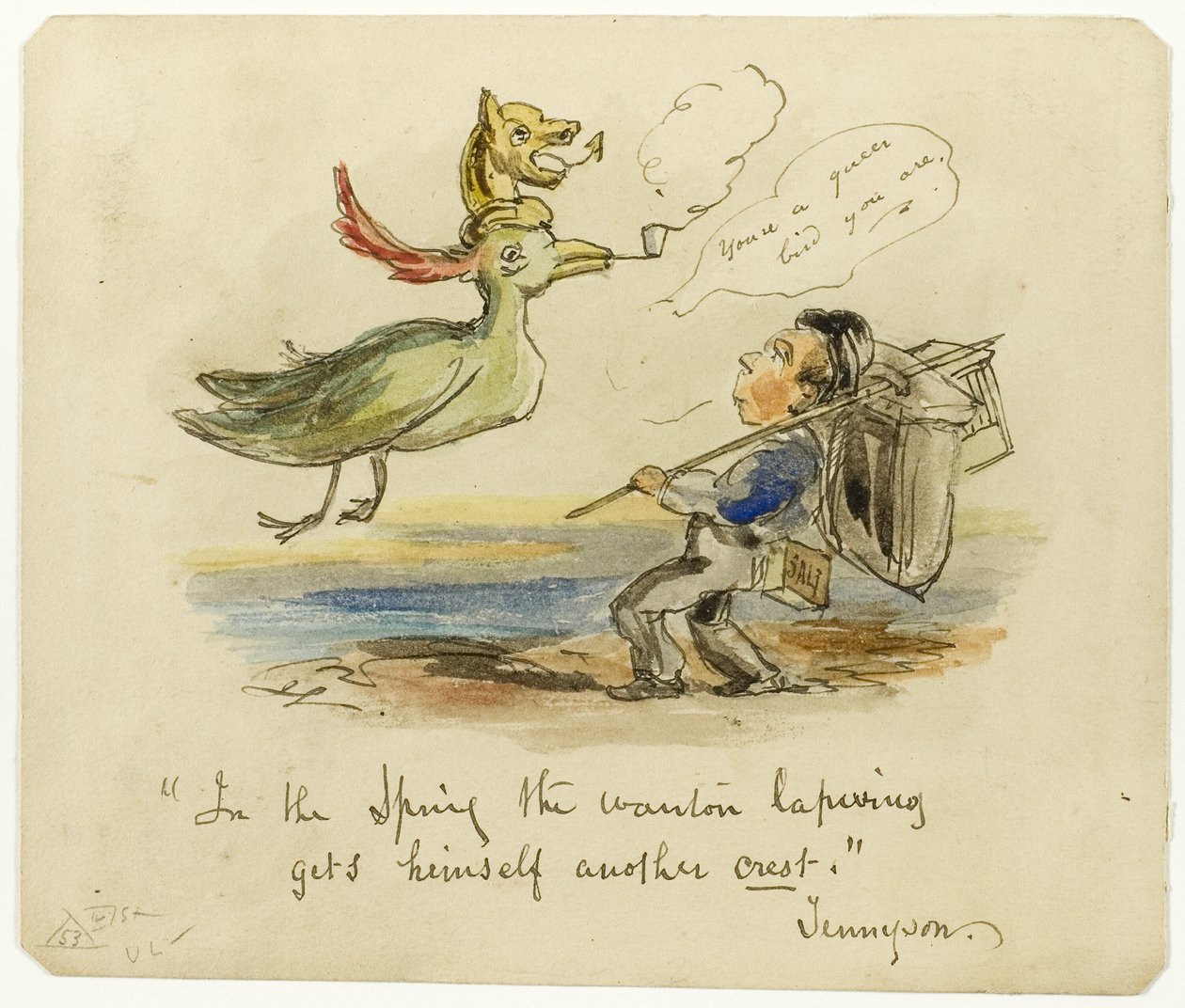 In the Spring the Wanton Lapwing Gets Himself Another Crest by George Cruikshank
