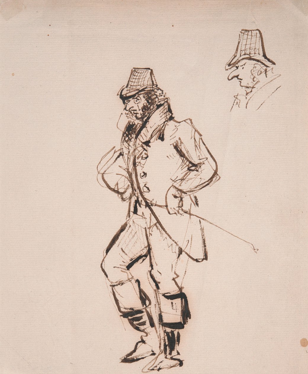 Man with a Riding Crop by George Cruikshank