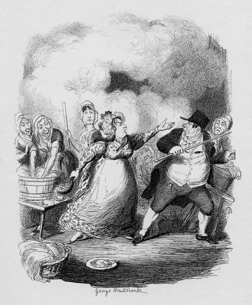 Mr Bumble degraded in the eyes of the paupers, from 