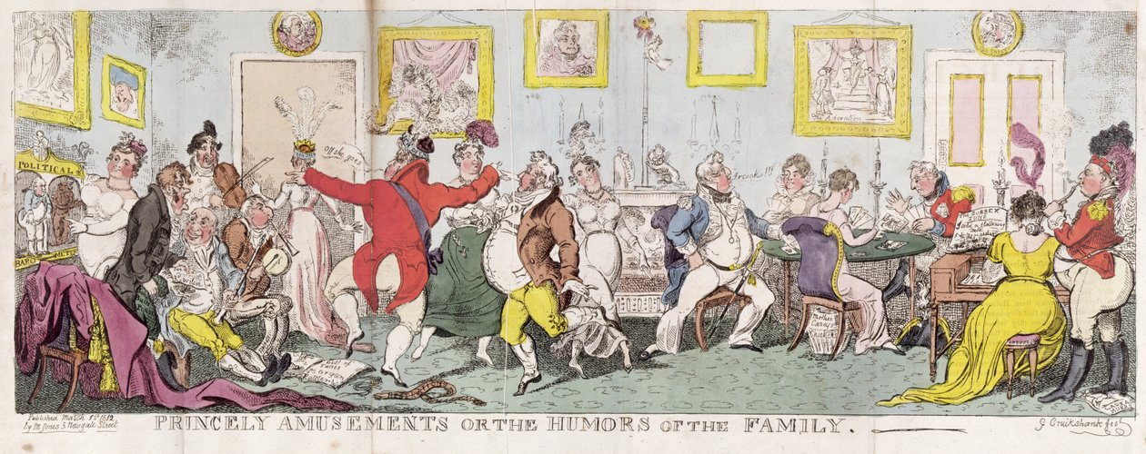 Princely Amusements or The Humors of the Family by George Cruikshank