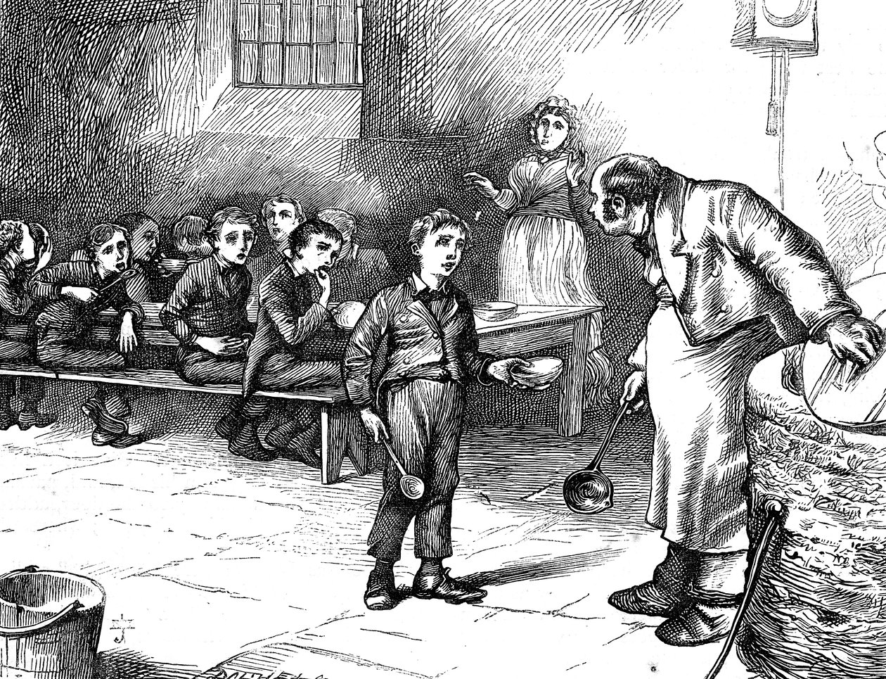 Scene from Oliver Twist by Charles Dickens, 1871 by George Cruikshank
