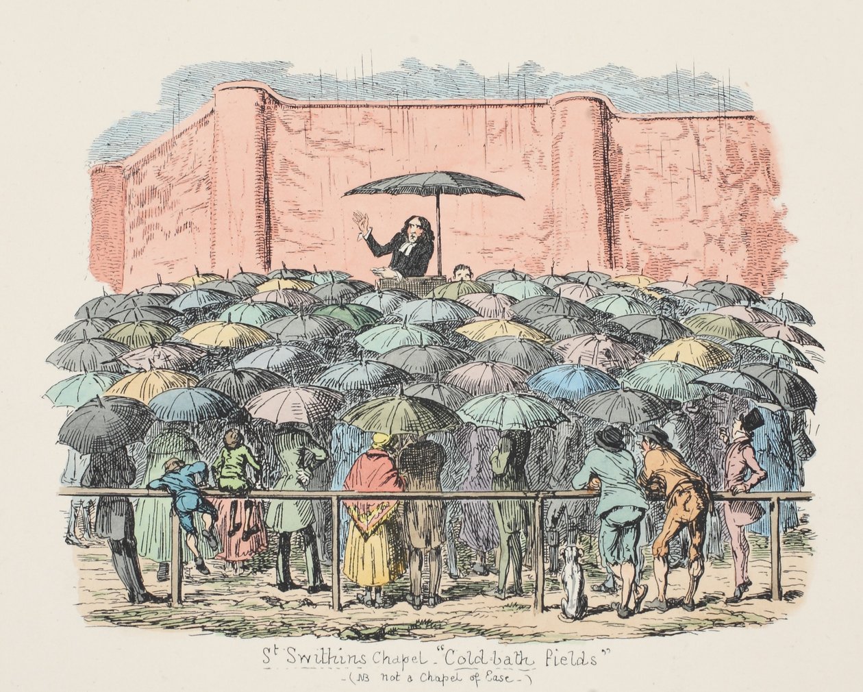 St Swithuns Chapel Cold-bath Fields by George Cruikshank