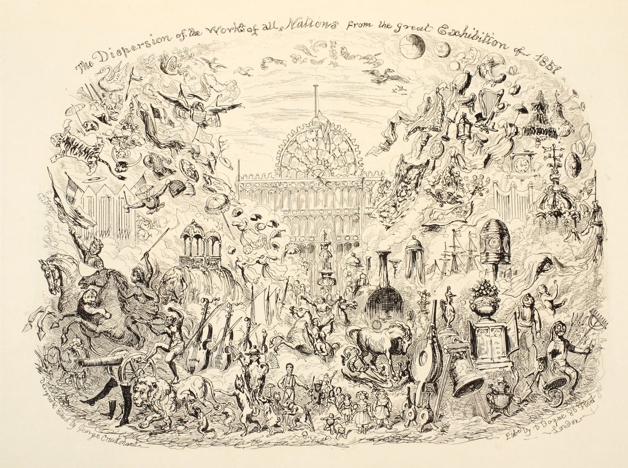 The Dispersion of the Works of All Nations from the Great Exhibition of 1851 by George Cruikshank