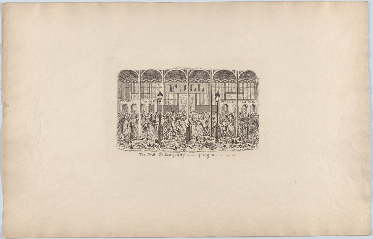 The First Shilling Day-Going In by George Cruikshank
