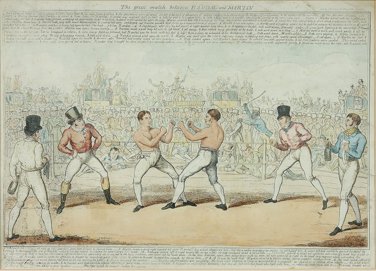 The Great Match Between Randall and Martin by George Cruikshank