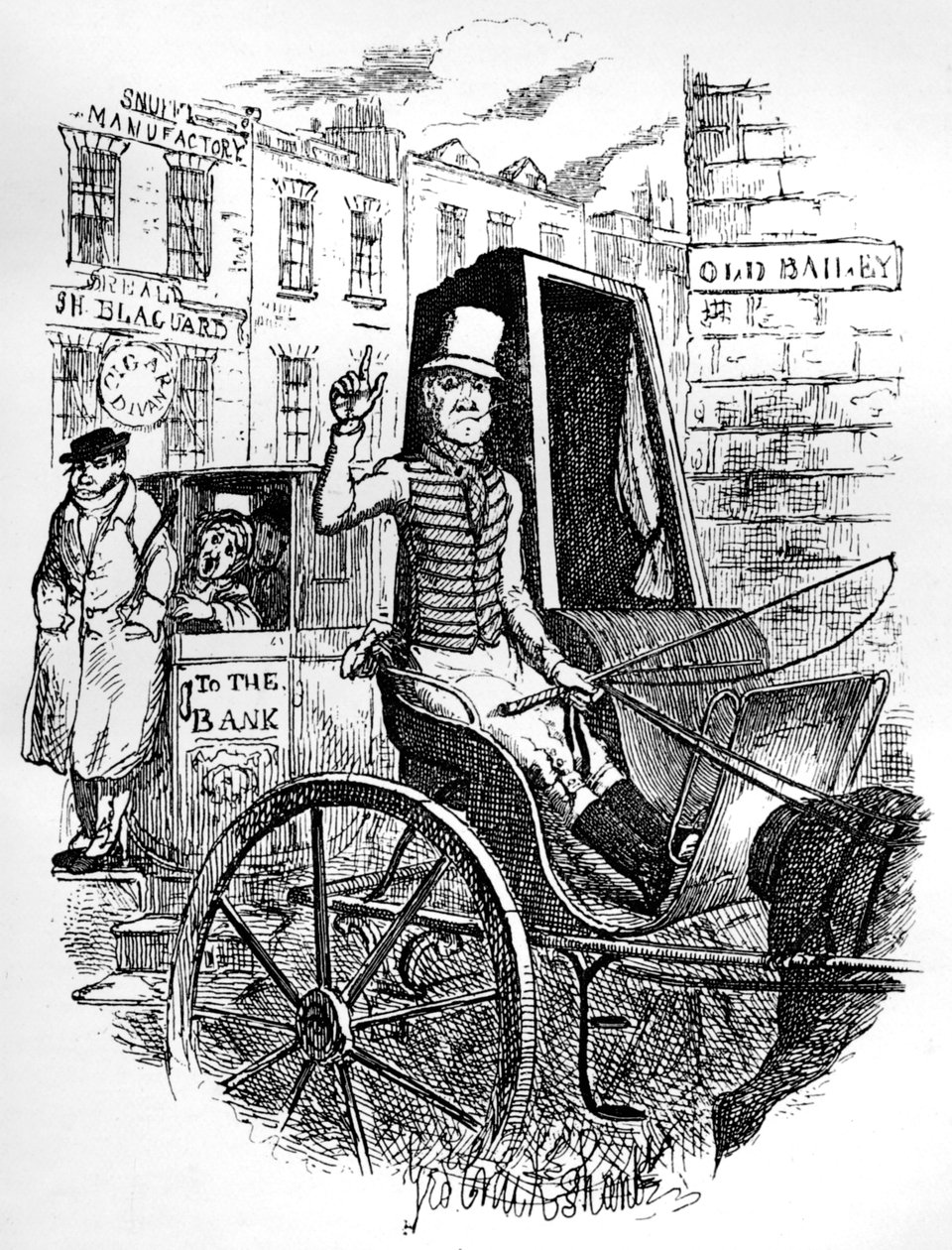 The Last Cab Driver, and the First Omnibus Cad by George Cruikshank