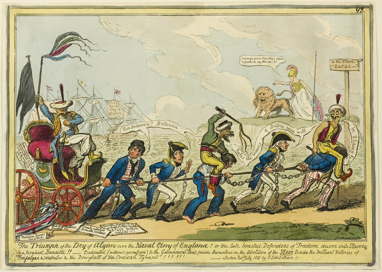 The Triumph of the Dey of Algiers Over the Naval Glory of England by George Cruikshank