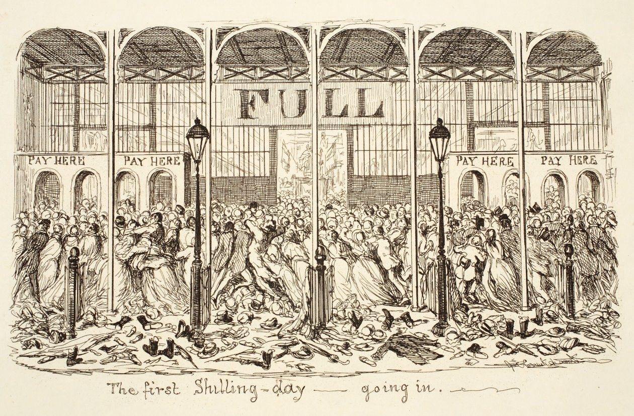 The first Shilling-day - Going in by George Cruikshank
