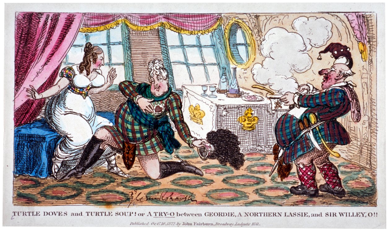 Turtle doves and turtle soup!! by George Cruikshank