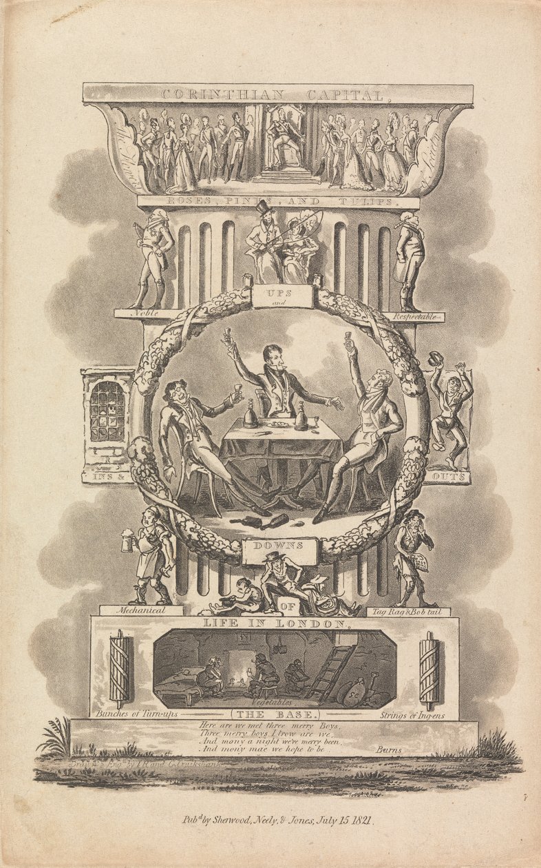 Ups and Downs of Life in London by George Cruikshank
