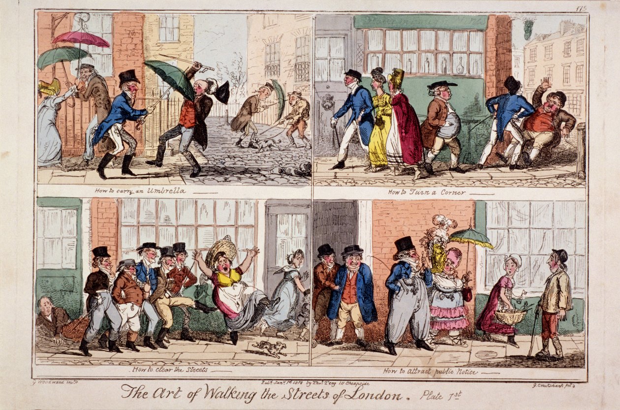 Walking the streets of London by George Cruikshank
