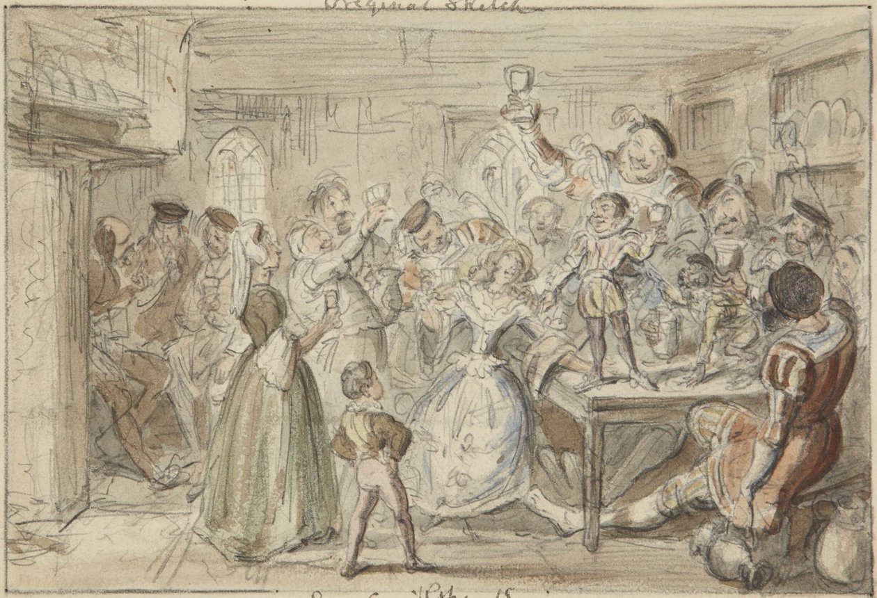 Xit, Now Sir Narcissus Le Grand Entertaining His Friends on His Wedding Day by George Cruikshank