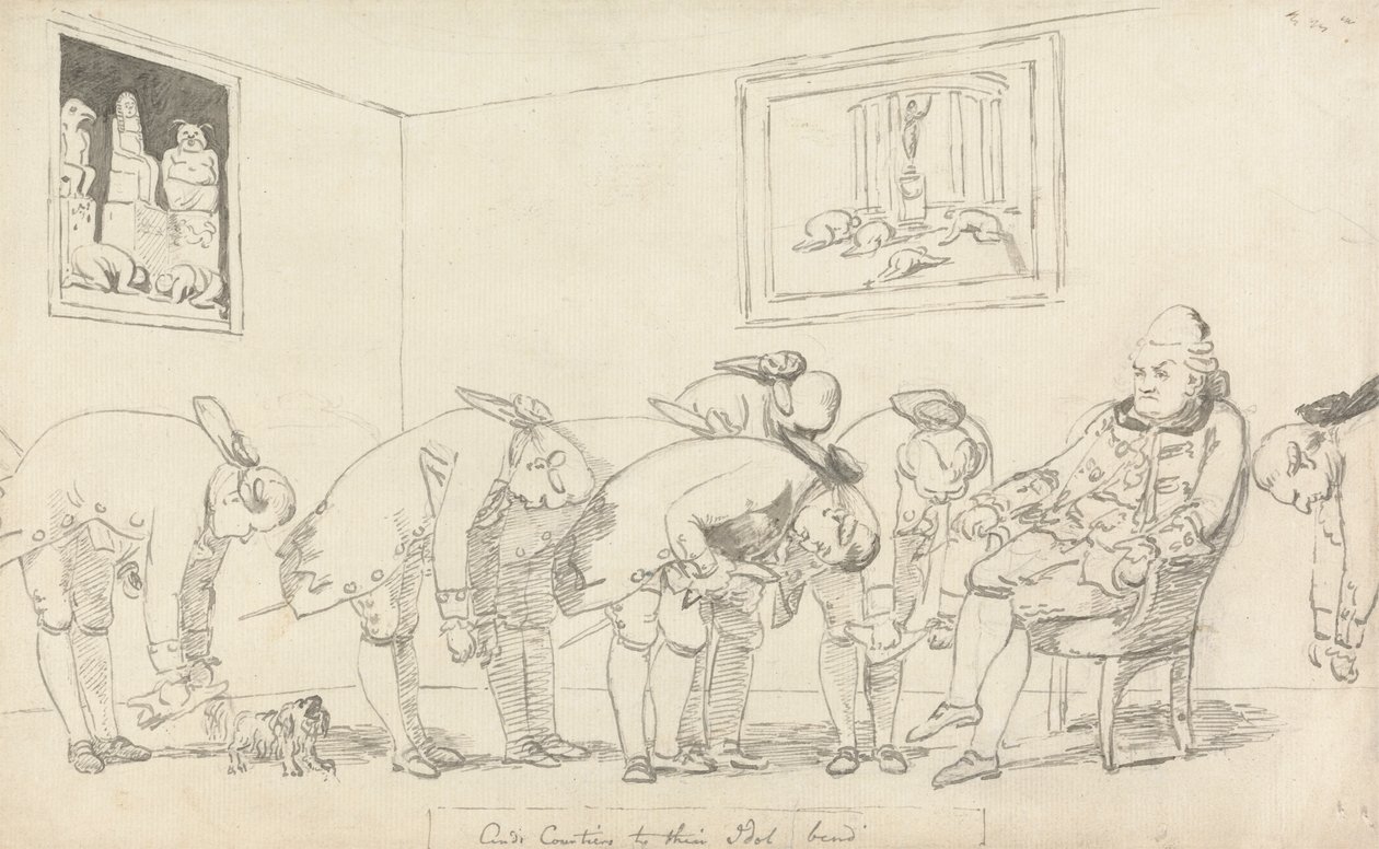 And Courtiers to Their Idol Bend by George Dance