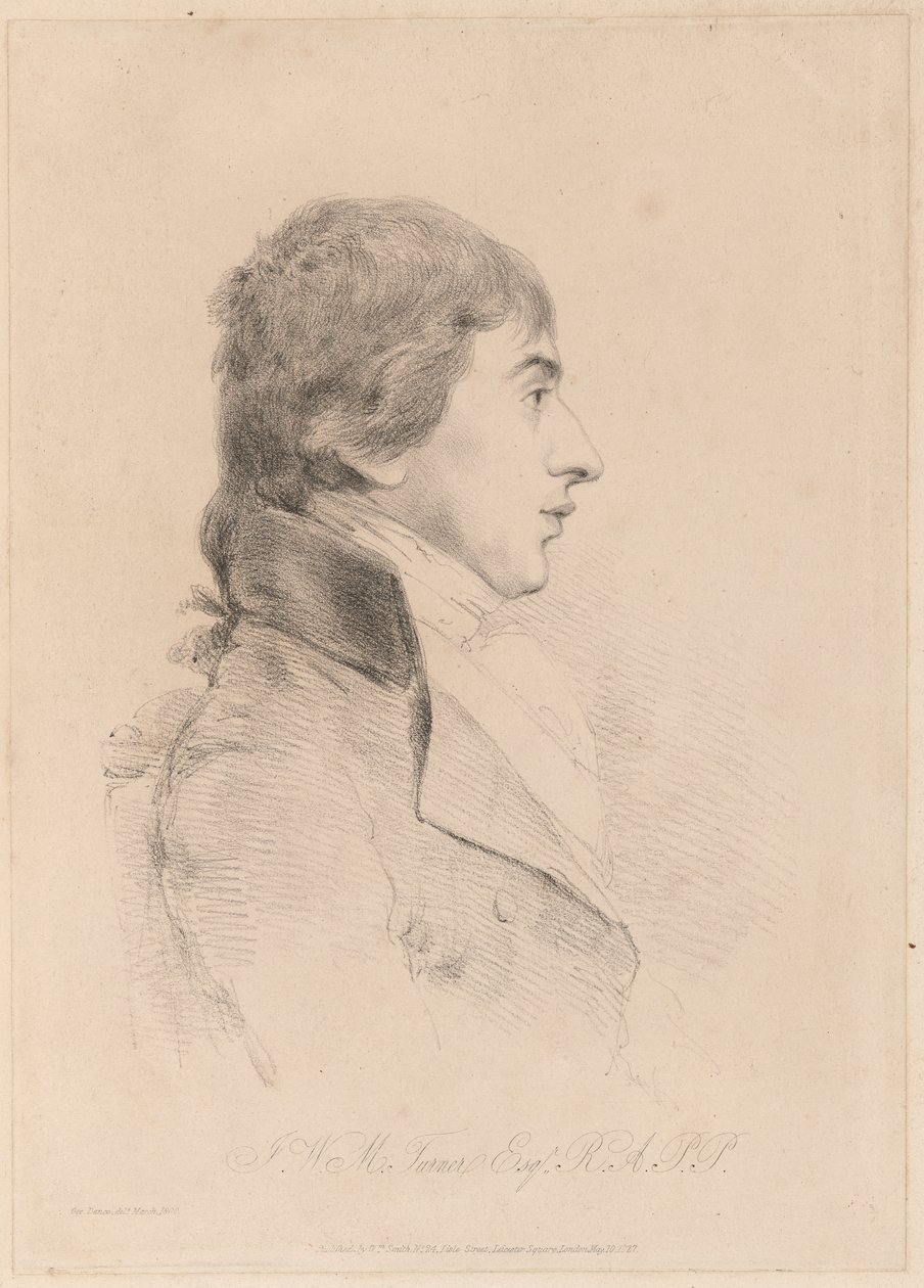 Portrait of J.M.W. Turner, R.A., c.1800 by George Dance