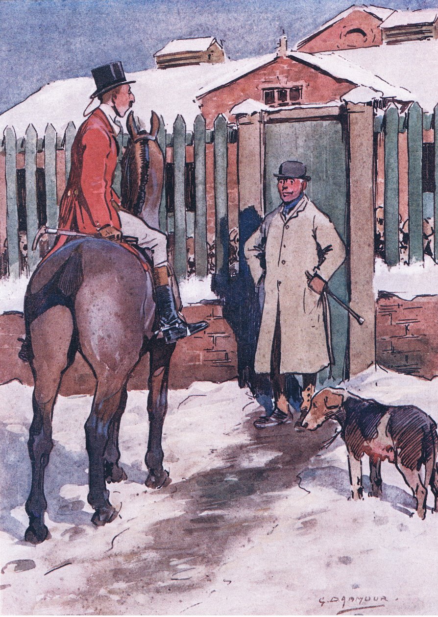 As soon as ever the eves begin to drop, the would bes put on their red coats and go to the kennel, from Mr Jorrocks