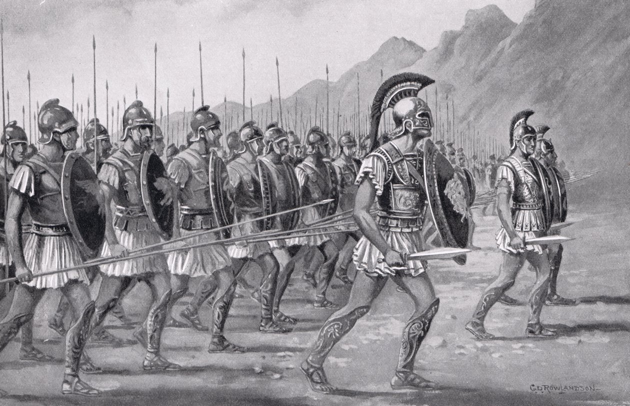 A Macedonian Phalanx, illustration from 