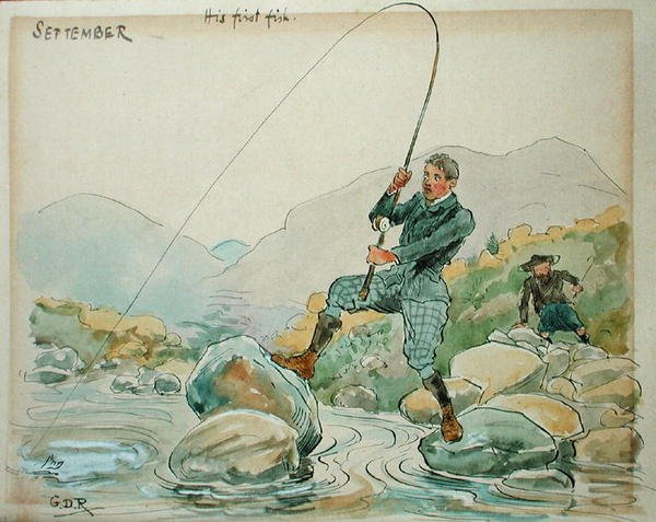 The Month of September: Angling by George Derville Rowlandson