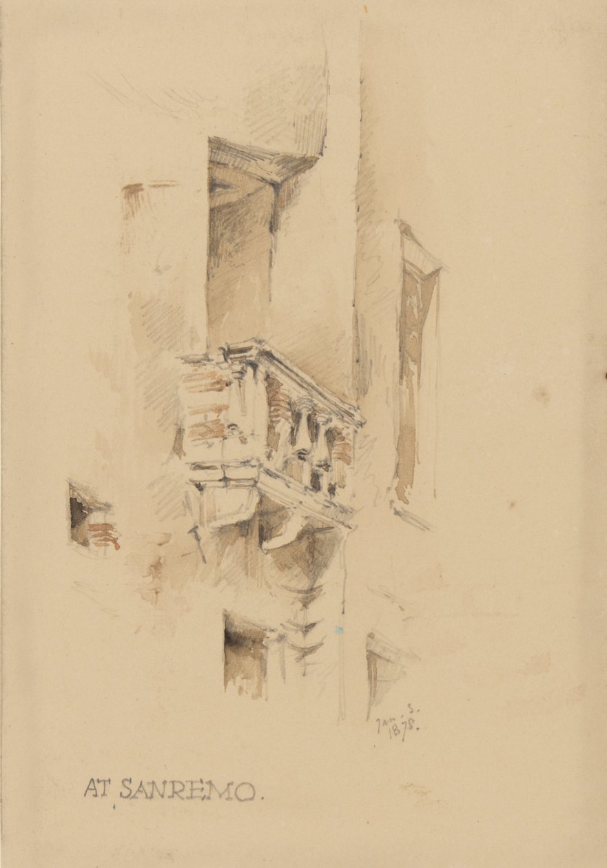 At San Remo, 3rd January 1878 by George Douglas Tinling