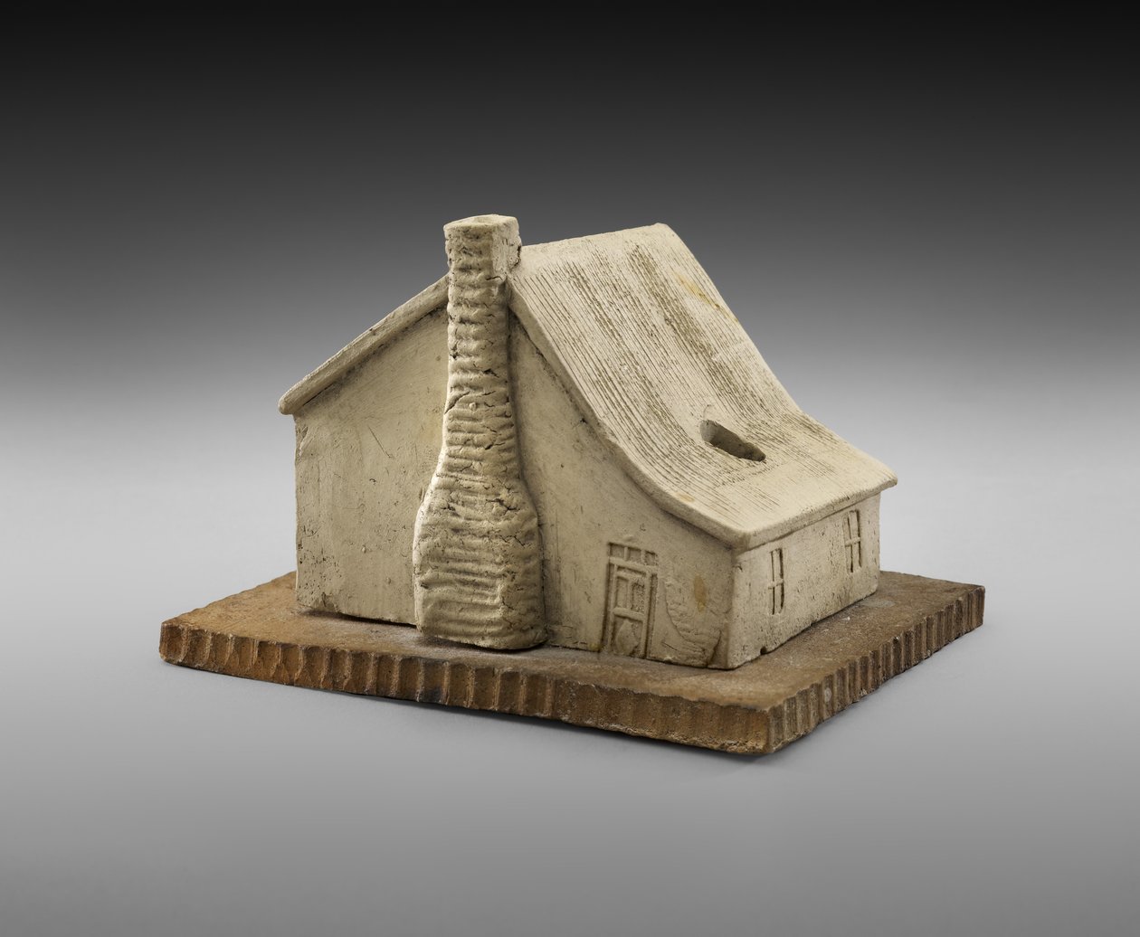 Log Cabin Inkwell by George E. Ohr