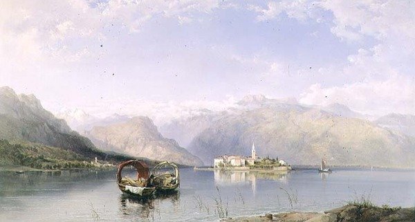 Isola Pescatori from Isola Bella on Lake Maggiore by George Edwards Hering