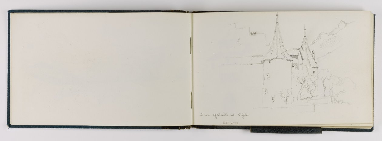 (Sketchbook) Corner of Castle at Aigle by George Elbert Burr