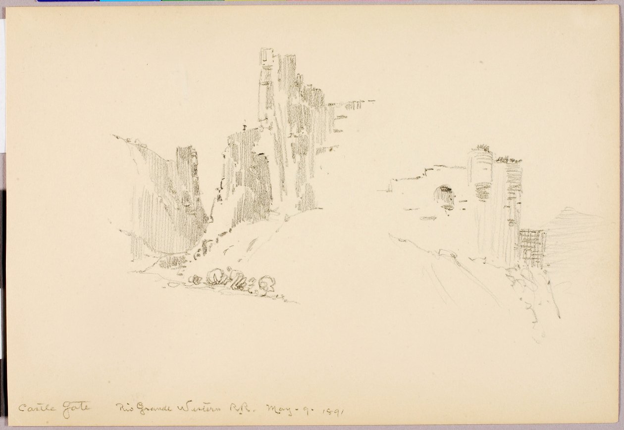 Castle Gate, Rio Grande Western Railroad by George Elbert Burr