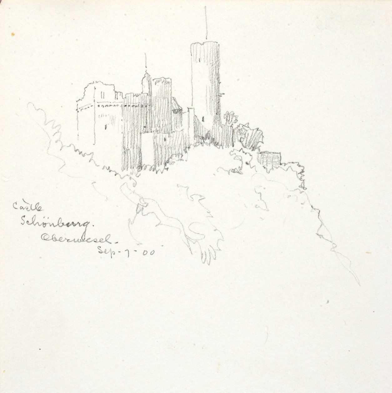 Castle Schönburg, Oberwesel by George Elbert Burr