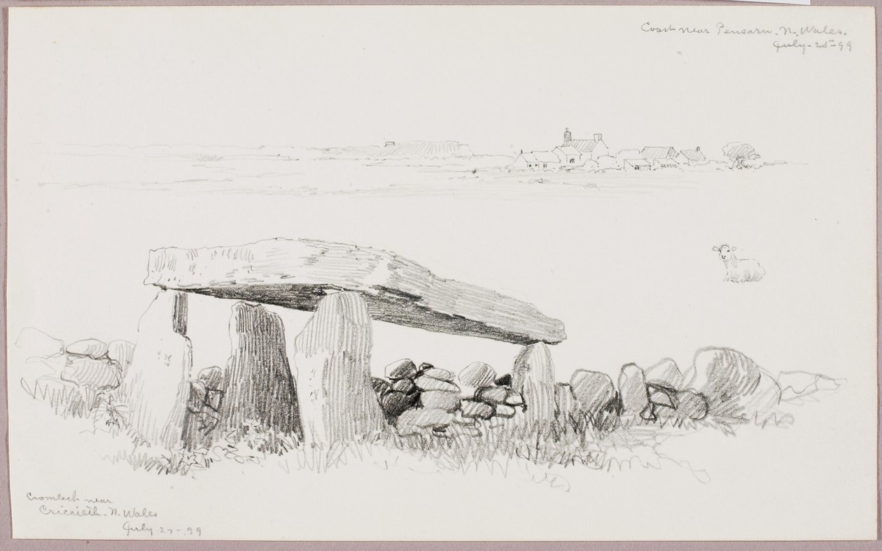 Cromlech near Criccieth, North Wales/Coast near Pensarn, North Wales by George Elbert Burr