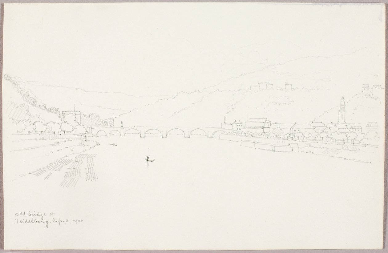 Old Bridge at Heidelberg by George Elbert Burr