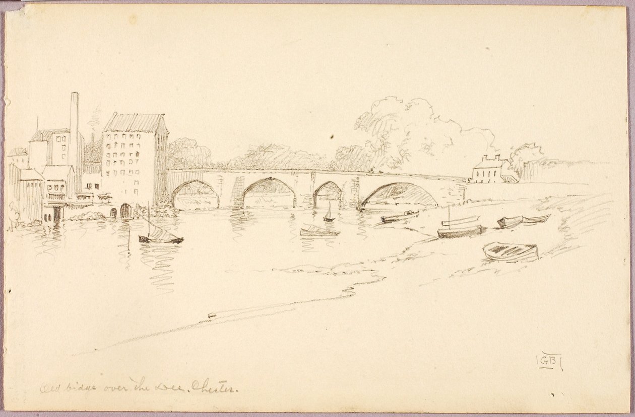 Old Bridge over the Dee, Chester by George Elbert Burr