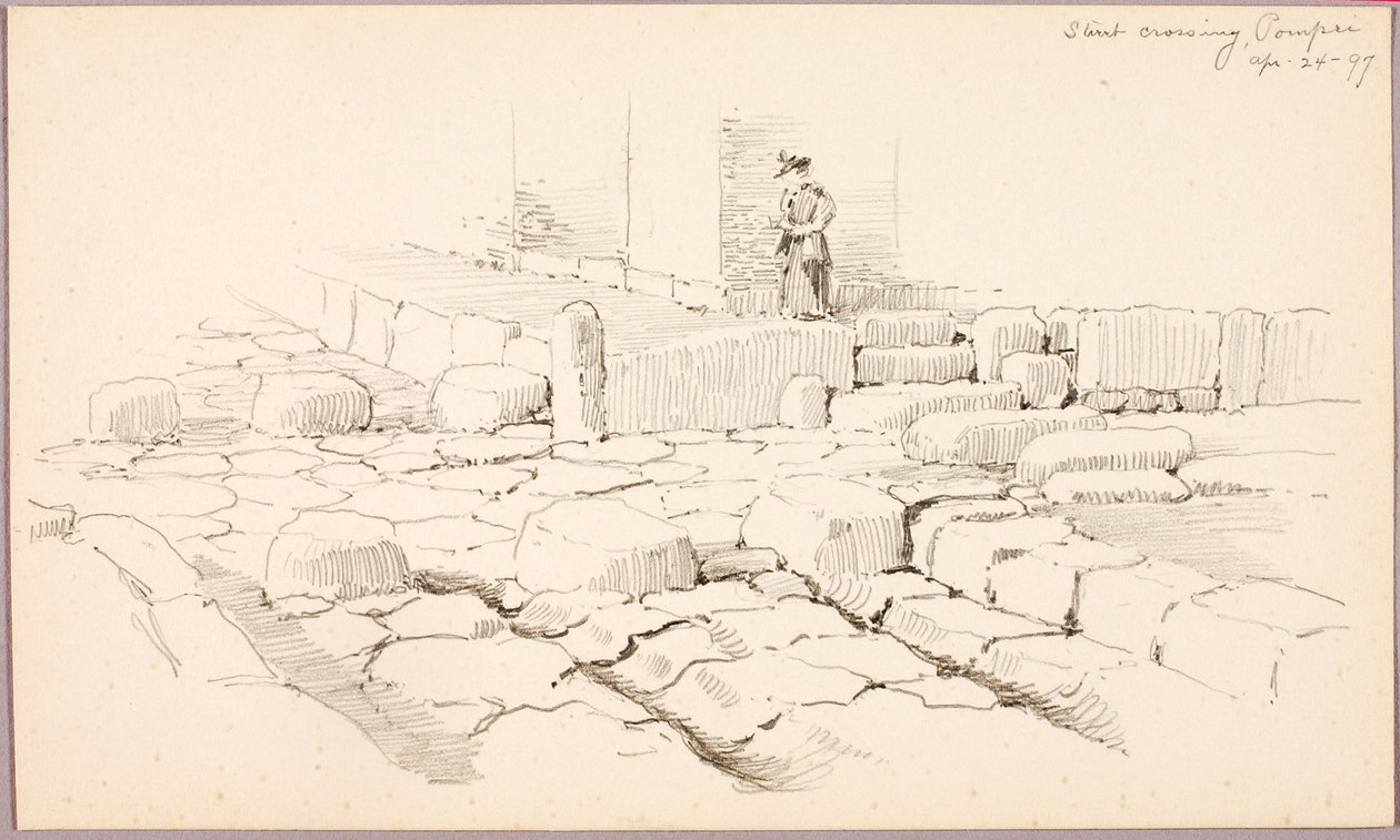 Street Crossing, Pompeii by George Elbert Burr