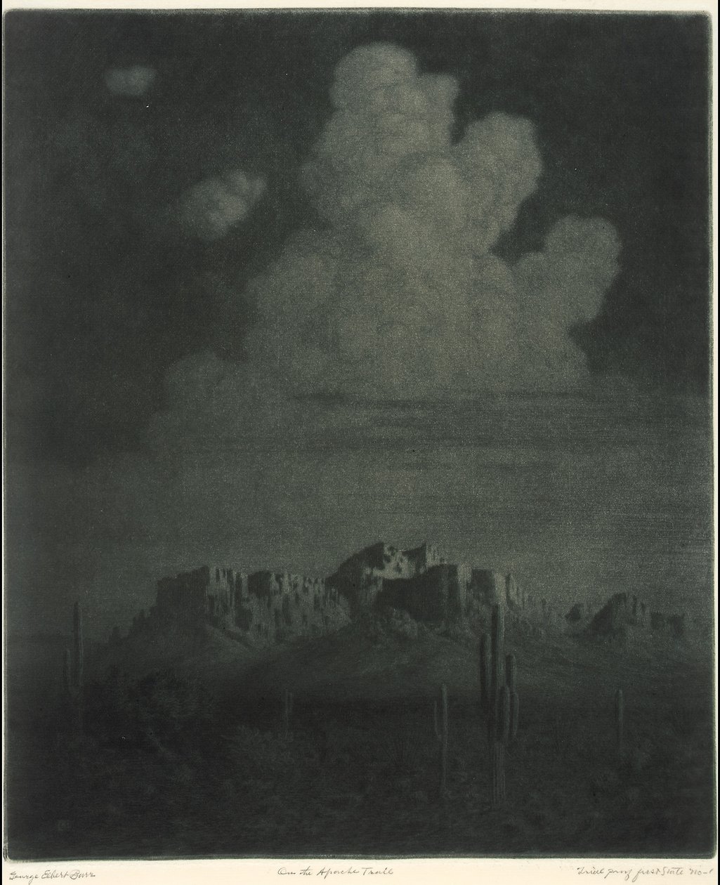 Superstition Mountain, Apache Trail, Arizona, Right (No. 2) by George Elbert Burr