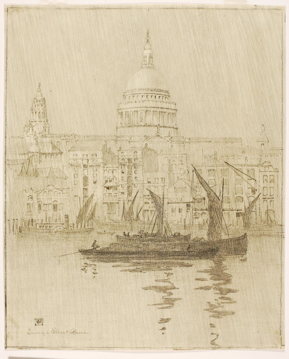 Untitled (transfer drawing for Misty Day, Paul